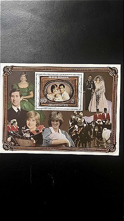 Bloco de Selo Estrangeiro - DPR Korea - Princesa Diana - Mint - ref.578