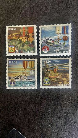 Série de Selos do Brasil - O Brasil na Segunda Guerra Mundial - Brasil 2004 - Mint (ref.578)