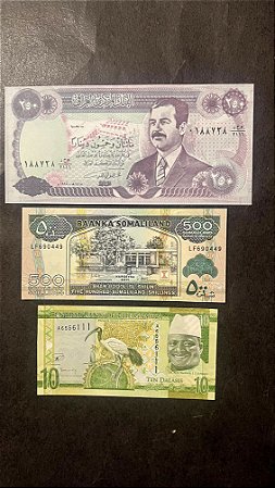 03 Cédulas Estrangeiras - Iraque-Gambia-Somalia - FE (ref.585)