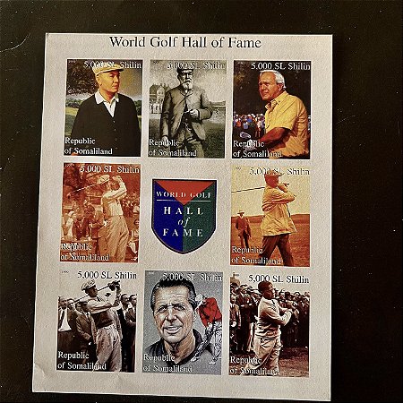 Bloco Grande de Selos Estrangeiros - World Golf Hall of Fame - Maiores Golfistas - Republica da Somalia - ref. 588
