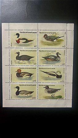 Bloco de Selos Estrangeiros - Fauna - Patos - Rep. Guinea Ecuatorial - Mint - ref.589