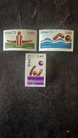 Série de Selos Comemorativos do Brasil - Promoção do Esporte e da Aptidão Física - Brasil 1973 - ref.595