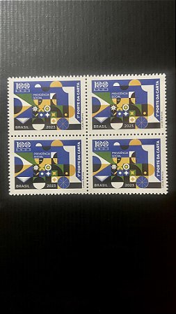 Quadra de Selos do Brasil - 100 Anos da Previdencia Social - 2023 - Mint - ref.644