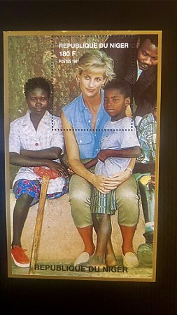 Bloco de Selos Estrangeiros - Republique du Niger - Princesa Diana - Mint - ref.609