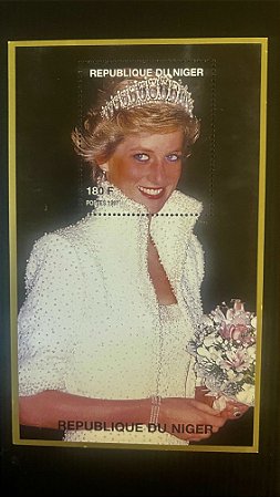 Bloco de Selos Estrangeiros - Republique du Niger - Princesa Diana - Mint - ref.621