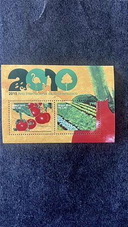 Bloco Selos do Brasil - Ano Internacional da Biodiversidade - Brasil 2010 - Mint - ref.622