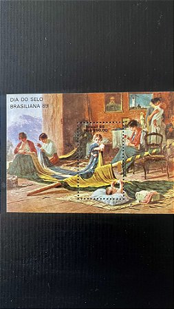 Bloco de Selos do Brasil - Dia do Selo - Brasiliana 89 -1988- Mint - ref.629