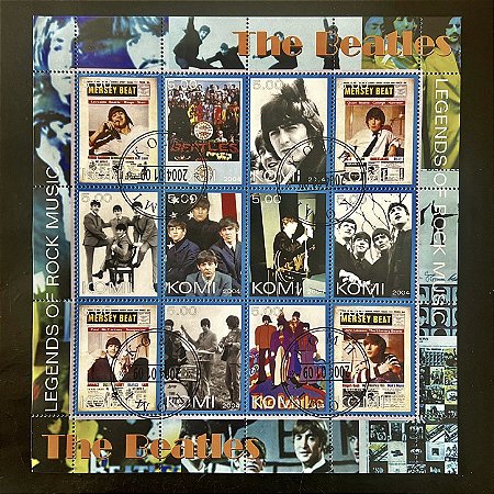 Bloco Grande de Selos Estrangeiros - Republica de Komi - Russia - Banda The Beatles - 2004 - ref.634