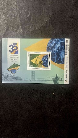 Bloco de Selos do Brasil - Constituição Cidadã de 1988 - Brasil 2023 - Mint - ref.667