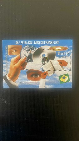 Bloco de Selos do Brasil - 46a. Feira do Livro de Frankfurt - 1994 - Mint - ref.667