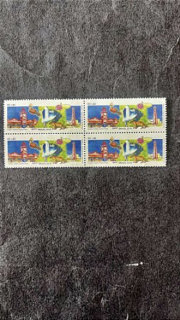 Quadra de Selos do Brasil - Guiana - Turismo, Fauna e Flora - Brasil 2018 - Mint - ref.679