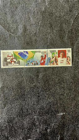 Série de Selos do Brasil - Homenagem a Ayrton Senna - Brasil 1994 - Mint - ref.688