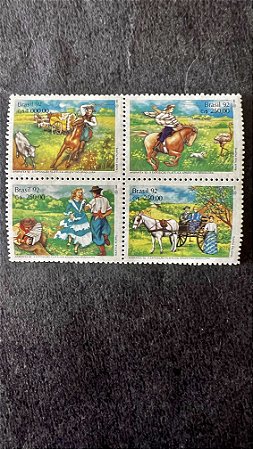 Série de Selos do Brasil - Costumes Gauchos - Brasil 1992 - Mint - ref.690