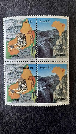 Série de Selos do Brasil - Parque Nacional da Serra da Capivara - Brasil 1992 - Mint - ref.691