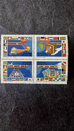 Série de Selos do Brasil - 20 Anos da ECT - Serviços Especiais - Brasil 1989 - Mint - ref.697