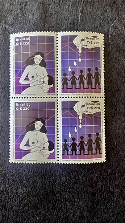 Série de Selos do Brasil - Sobrevivencia e Desenvolvimento Infantil - Unicef - Brasil 1988 - Mint - ref.699