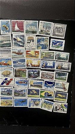 40 Selos Comemorativos do Brasil - Temáticos - Transportes- Mint - ref.705