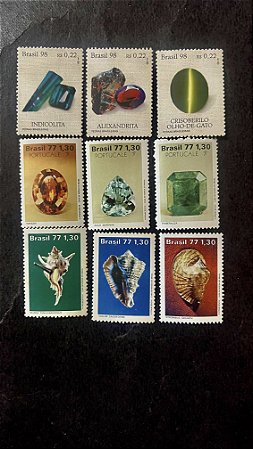 09 Selos Comemorativos do Brasil - Mint - ref.708