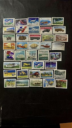 39 Selos Comemorativos do Brasil - Temáticos - Transportes - Mint - ref. 711