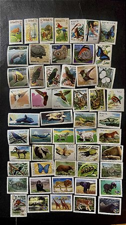 53 Selos Comemorativos do Brasil - Temáticos - Fauna - Mint - ref.712