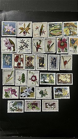 29 Selos Comemorativos do Brasil - Temáticos Flora - Mint - ref.714