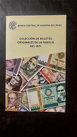 Album - Coleção de Cedulas do Peru - Originales de La Familia Del Inti - 11 Cédulas - FE - ref.728
