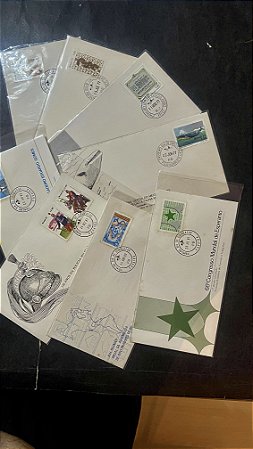 08 Envelopes Comemorativos do Brasil com Selos - ref. 729
