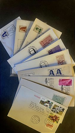10 Envelopes Comemorativos do Brasil com Selos - ref. 729