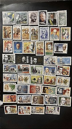 48 Selos Comemorativos do Brasil - Tematicos - Personalidades - Mint - ref. 730