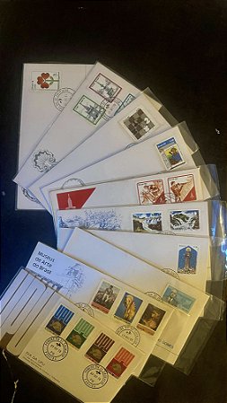 10 Envelopes Comemorativos do Brasil com Selos - ref. 730