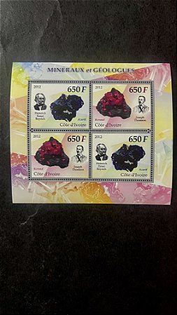 Bloco de Selos de Cote D.Ivoire - Mineraux et Geologues - Mint - ref. 726