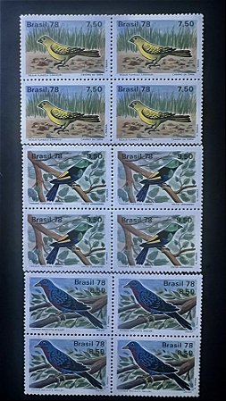 Série de Selos do Brasil - Proteção a Fauna - Passaros Brasileiros-1978 - Mint - ref. 731