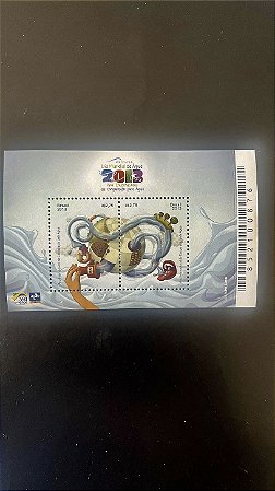 Bloco de Selos Comemorativos do Brasil - Ano Internacional de Cooperação pela Agua - 2013 - Mint - ref.732