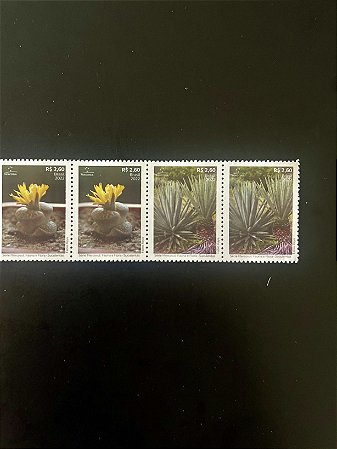 Série de Selos do Brasil - - Fauna e Flora - Suculentas - Mint - ref. 733