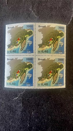 Quadra de Selos do Brasil - Programa Nacional de Gerenciamento Costeiro - Brasil 2000 - Mint - ref.755