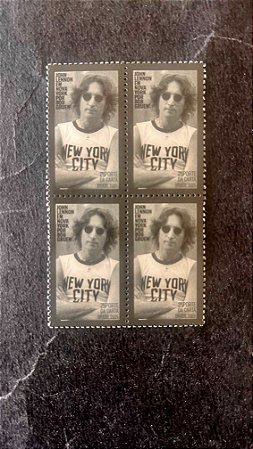 Quadra de Selos do Brasil - John Lennon - Brasil 2021 - Mint - ref.756