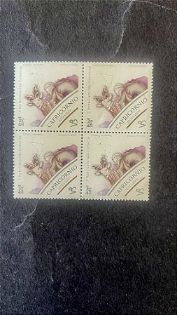 Quadra de Selos do Brasil - Signos do Zodiaco - Capricornio- Brasil 2019 - Mint - ref.766
