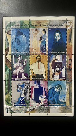Bloco de Selos Estrangeiros - Histoire de I Espagne d`hier a aujourd`hui - Republique de Guinée - Mint - ref.774