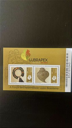 Bloco de Selos do Brasil - Lubrapex - 2016 Mint - ref.784