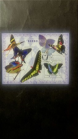 Bloco de Selos de Guinee-Bissau - Borboletas - ref.701