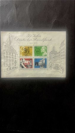 Bloco de Selos de Deutsche Bundespost Berlin - Deutscher Rundfunk - ref.792