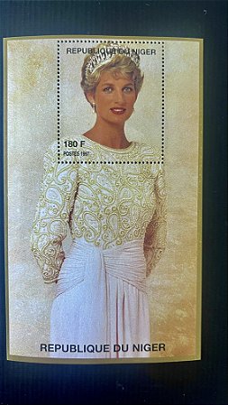 Bloco de Selos da Republique du Niger - Princesa Diana - ref.807