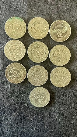 10 Moedas de Cupro Niquel do Brasil - 300 Réis - Getulio Vargas - 1938 - Mbc - ref.844