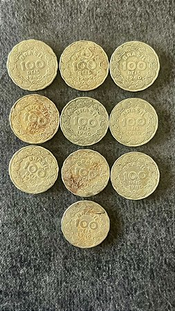 10 Moedas de Cupro Niquel do Brasil - 100 Réis - Getúlio Vargas - 1940 - Mbc - ref.846