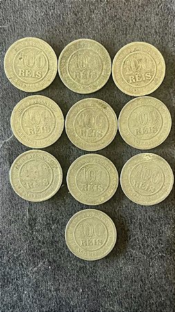 10 Moedas de Cupro Niquel do Brasil- 300 Réis - 1936 - Mbc - ref.851