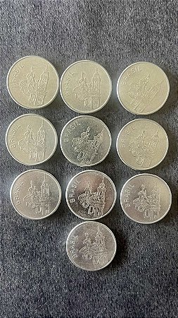 10 Moedas de Aço Inoxidável do Brasil - 20 Cruzeiros - 1983 - Mbc - ref.911