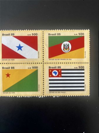 Série de Selos do Brasil - Bandeiras dos Estados do Brasil - 1985 - Mint - ref.62