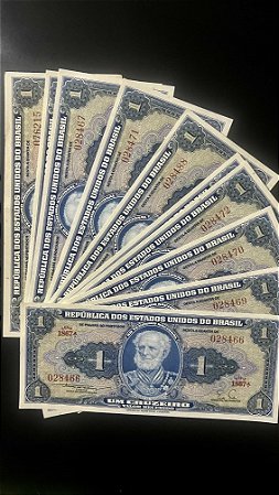 10 Cédulas de Um Cruzeiro - Marques de Tamandare - Sob-FE - ref.933