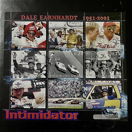 Bloco de Selos Estrangeiros - Dale Earnhardt - 1951 - 2001 - O Intimidator - Mint - ref.937