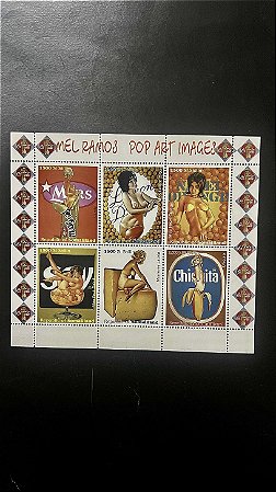 Bloco de Selos Estrangeiros - Republic of Somaliland - Coca Cola - Mel Ramos Poo Art Images - Mint - ref.965